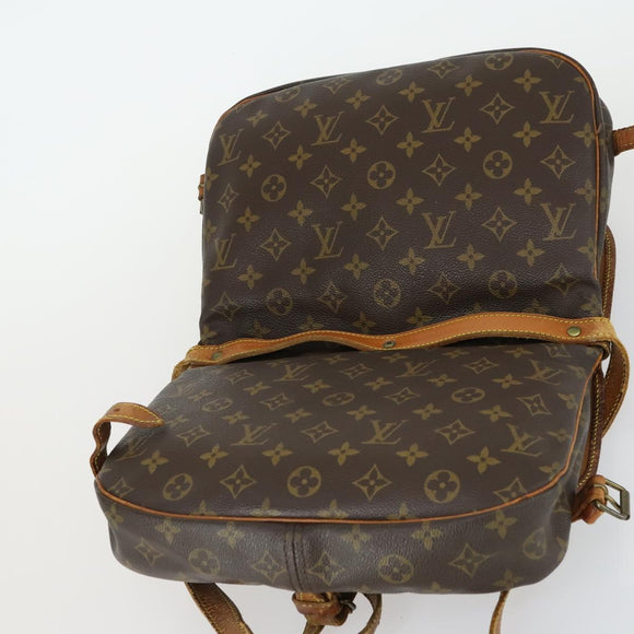 LOUIS VUITTON Monogram Saumur 30 Shoulder Bag M42256 LV Auth BA10158