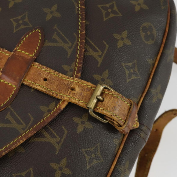 LOUIS VUITTON Monogram Saumur 30 Shoulder Bag M42256 LV Auth BA10158
