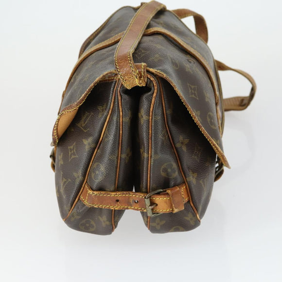 LOUIS VUITTON Monogram Saumur 30 Shoulder Bag M42256 LV Auth BA10158