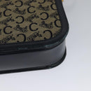 CELINE C Sulky Shoulder Bag Canvas Navy Gold Auth BA1018-17
