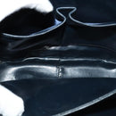 CELINE C Sulky Shoulder Bag Canvas Navy Gold Auth BA1018-11