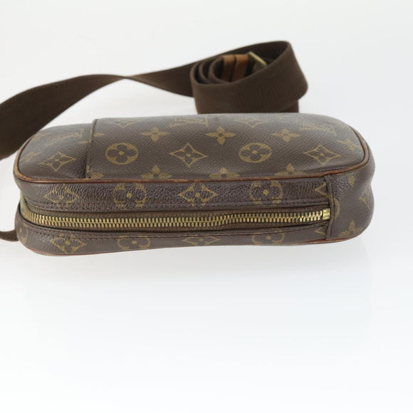 LOUIS VUITTON Monogram Pochette Gange Umhängetasche M51870 LV Auth BA10180