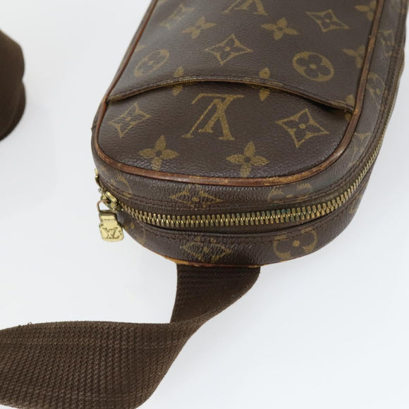 LOUIS VUITTON Monogram Pochette Gange Umhängetasche M51870 LV Auth BA10180