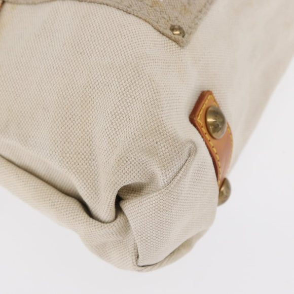 LOUIS VUITTON Cruise line Glove Shopper MM Bag Canvas Beige M95114 Auth BA10185