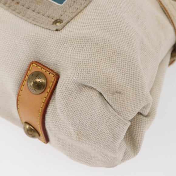 LOUIS VUITTON Cruise line Glove Shopper MM Bag Canvas Beige M95114 Auth BA10185