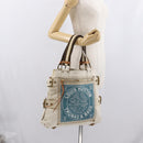 LOUIS VUITTON Cruise line Glove Shopper MM Bag Canvas Beige M95114 Auth BA10185-23