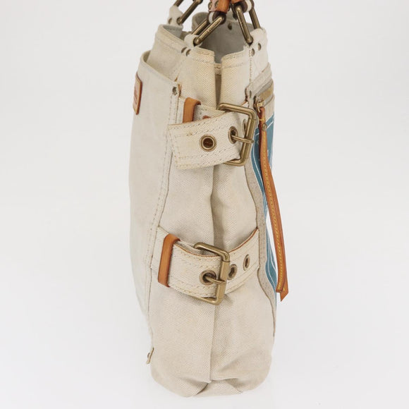 LOUIS VUITTON Cruise line Glove Shopper MM Bag Canvas Beige M95114 Auth BA10185