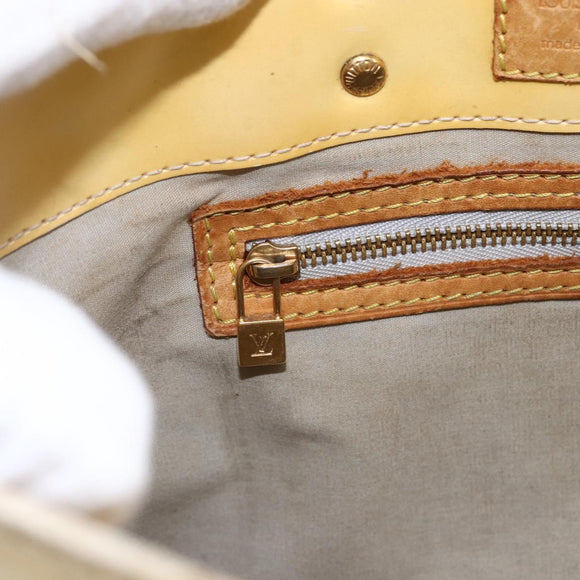 LOUIS VUITTON Monogram Vernis Reade PM Hand Bag Beige M91144 LV Auth BA10192