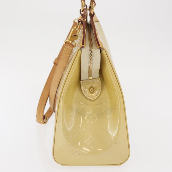 LOUIS VUITTON Monogram Vernis Blair MM Hand Bag Beige M90180 LV Auth BA10195