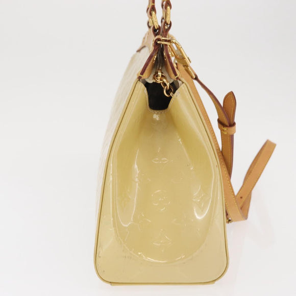 LOUIS VUITTON Monogram Vernis Blair MM Hand Bag Beige M90180 LV Auth BA10195