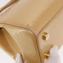 LOUIS VUITTON Monogram Vernis Blair MM Handtas Rose Velur M91588 Auth BA10196-15