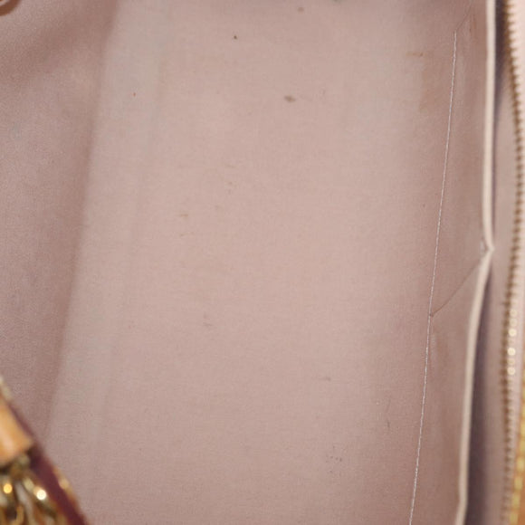 LOUIS VUITTON Monogram Vernis Blair MM Handtas Rose Velur M91588 Auth BA10196