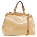 LOUIS VUITTON Monogram Vernis Blair MM Handtas Rose Velur M91588 Auth BA10196-1
