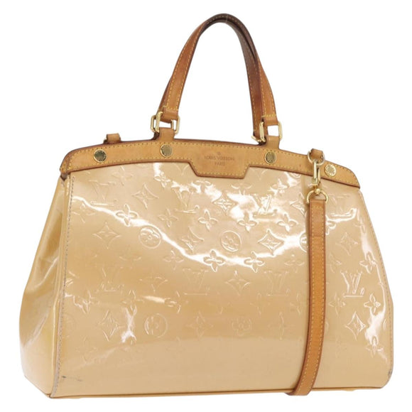 LOUIS VUITTON Monogram Vernis Blair MM Handtas Rose Velur M91588 Auth BA10196