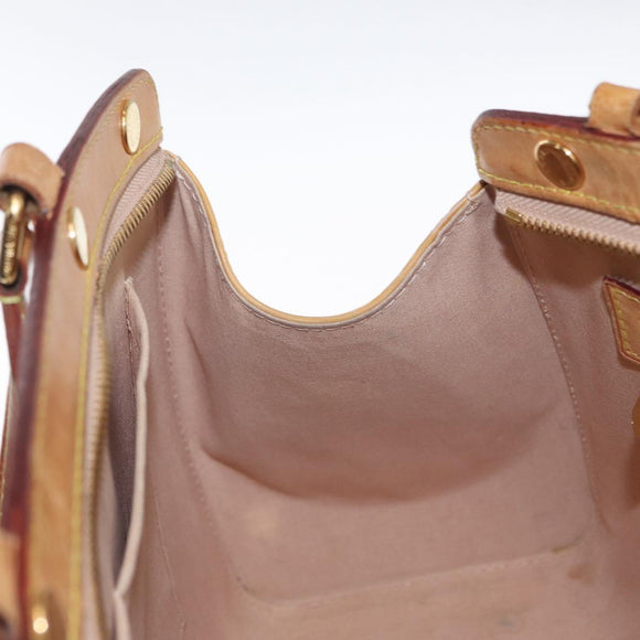 LOUIS VUITTON Monogram Vernis Blair MM Handtas Rose Velur M91588 Auth BA10196
