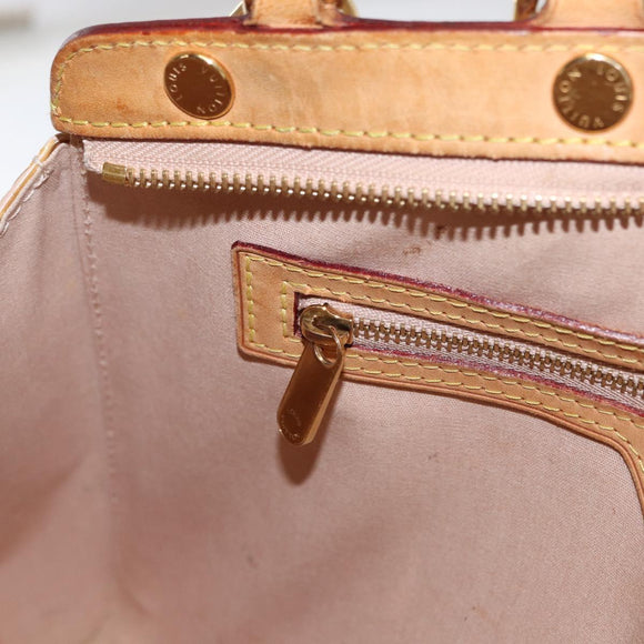 LOUIS VUITTON Monogram Vernis Blair MM Handtas Rose Velur M91588 Auth BA10196