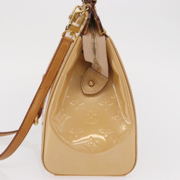 LOUIS VUITTON Monogram Vernis Blair MM Handtas Rose Velur M91588 Auth BA10196