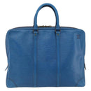 LOUIS VUITTON Epi Porte Documents Voyage Business Bag Blue M41144 Auth BA10197-13