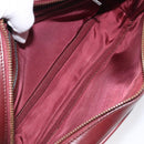 CARTIER Must Line Shoulder Bag Leather Wine Red Gold Auth BA1020-16