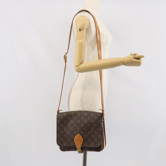 LOUIS VUITTON Monogram Cartouchiere GM Shoulder Bag M51252 LV Auth BA10210