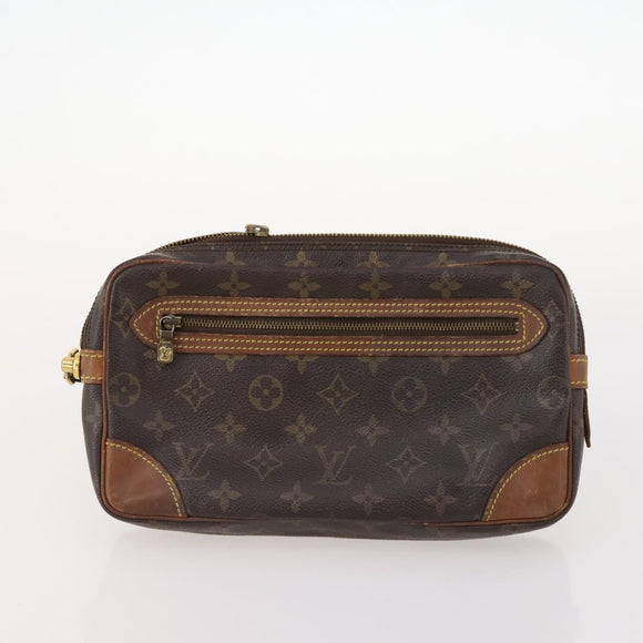 LOUIS VUITTON Monogram Clutch Bag 2 Set LV Auth BA10214