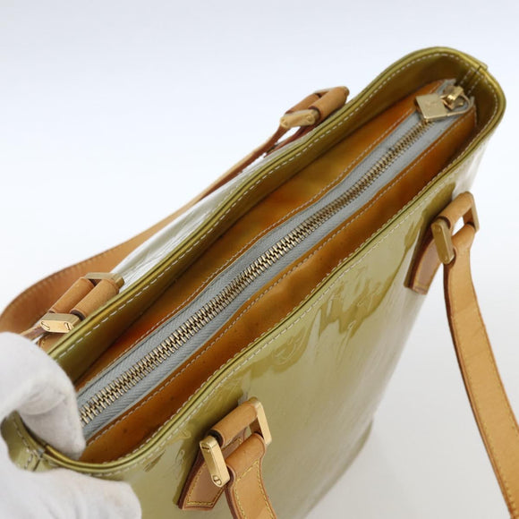 LOUIS VUITTON Monogram Vernis Houston Hand Bag Gris M91053 LV Auth BA10224