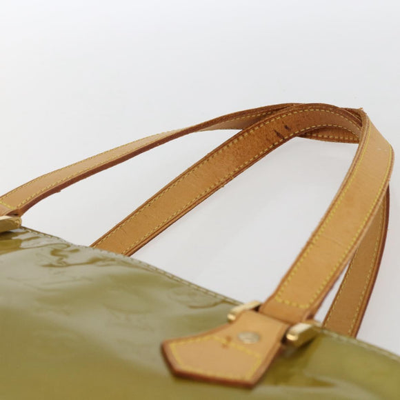 LOUIS VUITTON Monogram Vernis Houston Hand Bag Gris M91053 LV Auth BA10224