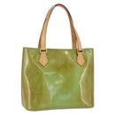 LOUIS VUITTON Monogram Vernis Houston Hand Bag Baby Blue M91005 LV Auth BA10225-1