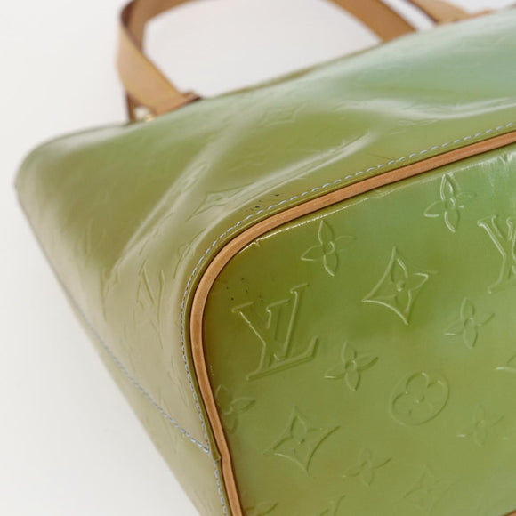 LOUIS VUITTON Monogram Vernis Houston Hand Bag Baby Blue M91005 LV Auth BA10225