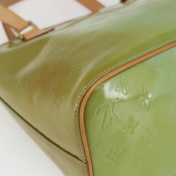 LOUIS VUITTON Monogram Vernis Houston Hand Bag Baby Blue M91005 LV Auth BA10225