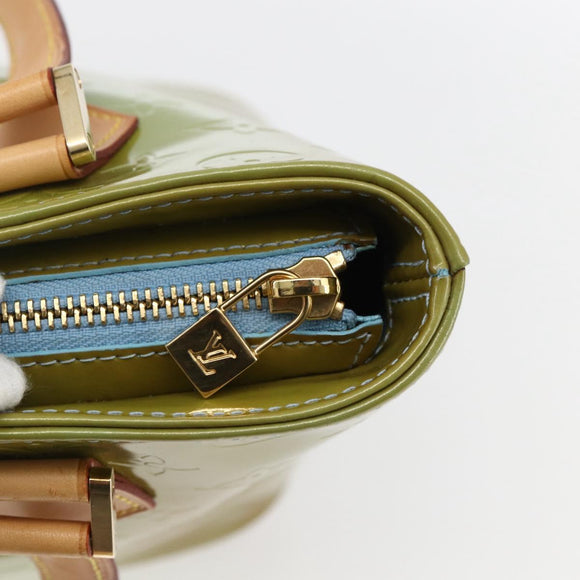 LOUIS VUITTON Monogram Vernis Houston Hand Bag Baby Blue M91005 LV Auth BA10225