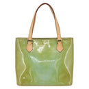 LOUIS VUITTON Monogram Vernis Houston Hand Bag Baby Blue M91005 LV Auth BA10225-2