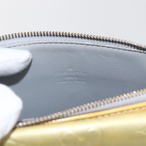 LOUIS VUITTON Monogram Vernis Motto Accessory Pouch Gris M91030 LV Auth BA10226