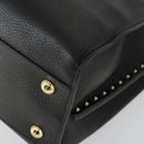 VALENTINO Handtasche Leder 2-Wege Schwarz Gold Authentisch BA10227-10