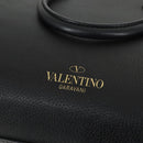 VALENTINO Handtasche Leder 2-Wege Schwarz Gold Authentisch BA10227-18