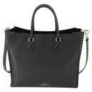 VALENTINO Handtasche Leder 2-Wege Schwarz Gold Authentisch BA10227-13