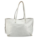 Chloe Tote Bag Leather Silver Auth BA10228-13