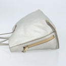 Chloe Tote Bag Leather Silver Auth BA10228-4