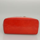 LOUIS VUITTON Monogram Vernis Reade PM Hand Bag Red Rouge M91088 LV Auth BA1023-6