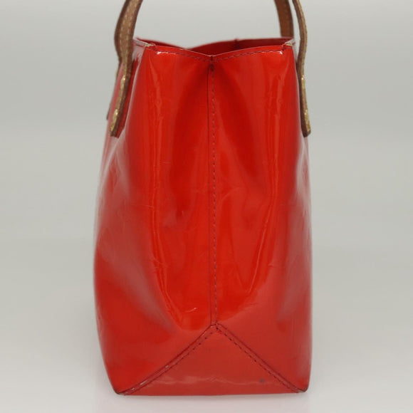 LOUIS VUITTON Monogram Vernis Reade PM Hand Bag Red Rouge M91088 LV Auth BA1023