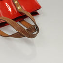 LOUIS VUITTON Monogram Vernis Reade PM Hand Bag Red Rouge M91088 LV Auth BA1023-14