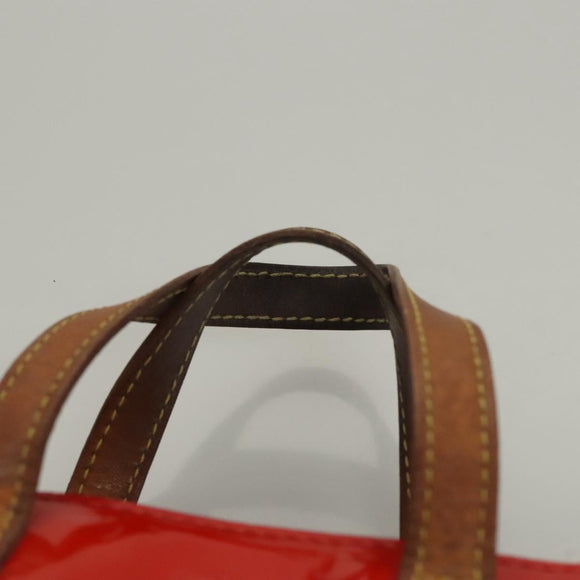 LOUIS VUITTON Monogram Vernis Reade PM Hand Bag Red Rouge M91088 LV Auth BA1023