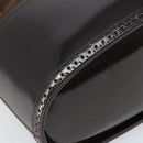 Salvatore Ferragamo Hand Bag Suede Brown Silver Auth BA10230-11