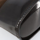 Salvatore Ferragamo Hand Bag Suede Brown Silver Auth BA10230-13