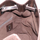 Salvatore Ferragamo Hand Bag Suede Brown Silver Auth BA10230-17