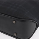 BURBERRY Nova Check Hand Bag PVC Brown Auth BA10231-14