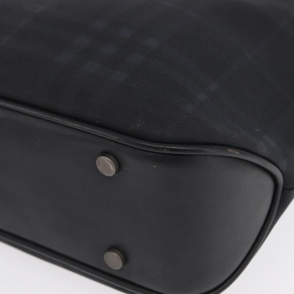 BURBERRY Nova Check Hand Bag PVC Brown Auth BA10231
