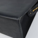 Salvatore Ferragamo Shoulder Bag Leather Navy Gold Auth BA10232-9