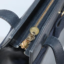 Salvatore Ferragamo Shoulder Bag Leather Navy Gold Auth BA10232-10