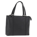 BURBERRY Hand Bag Leather Black Silver Auth BA10233-1
